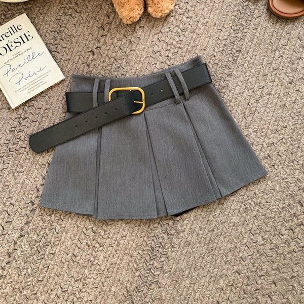 Gray mini skirt