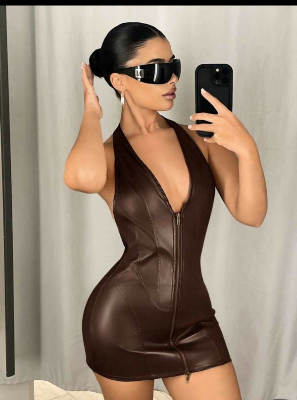 Leather dress