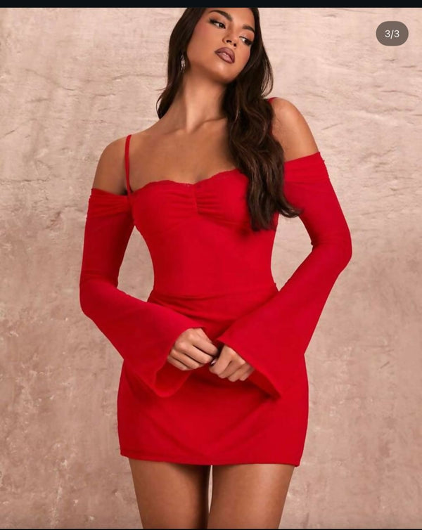 Panel sheer dress