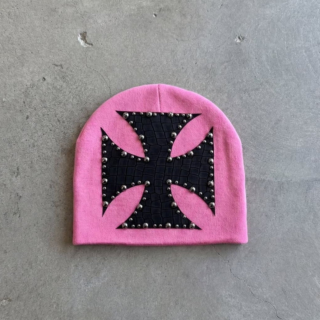 Pink Cross Beanie