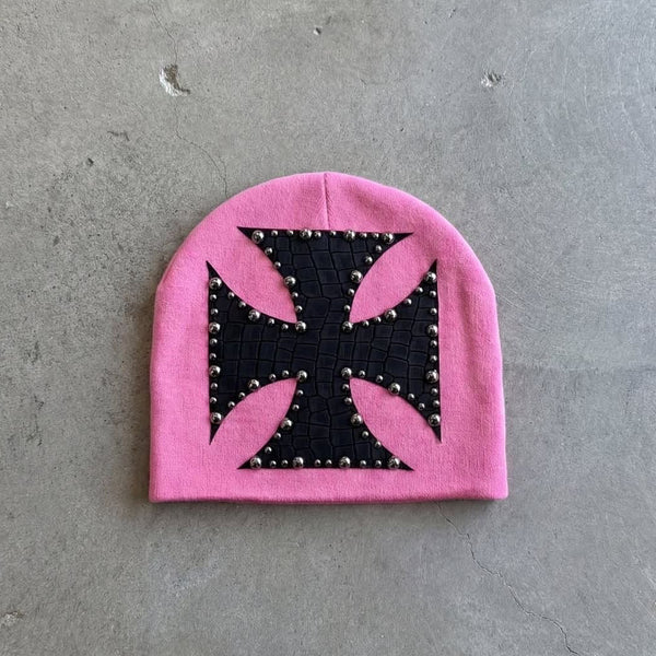 Pink Cross Beanie