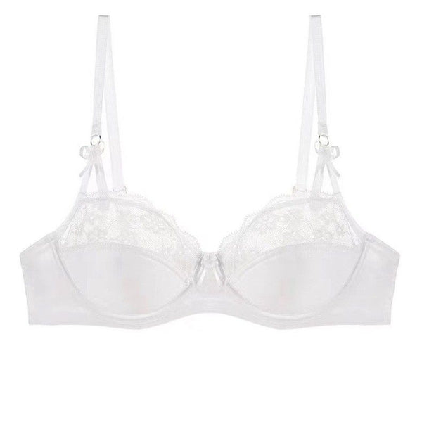 White sexy lace edge Bra