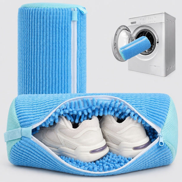 Blue Washing Machine Shoe Wash Bag