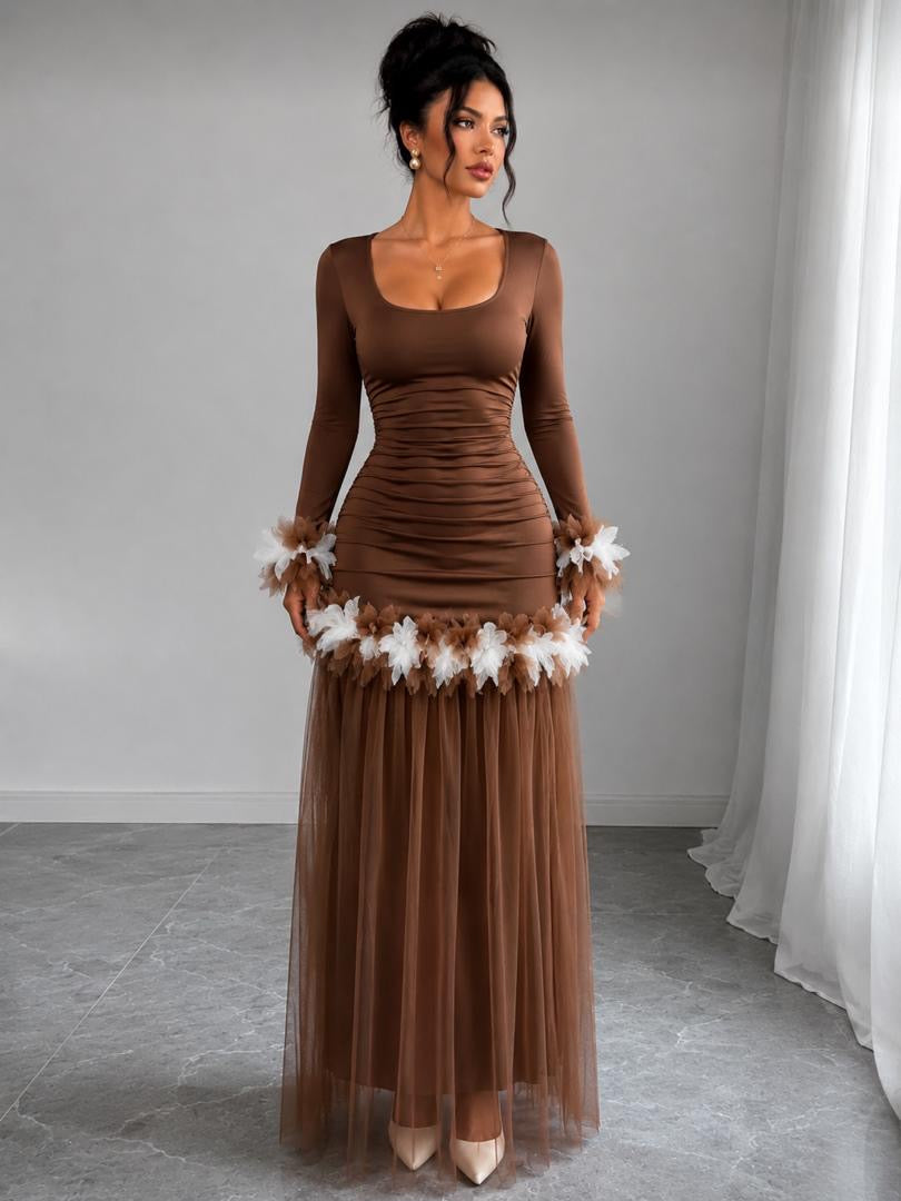 Brown Elegant dress
