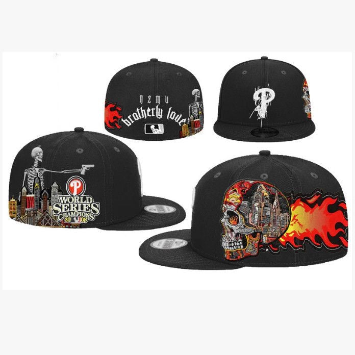 Philadelphia Phillies 'Brotherly Love' 2008 World Series Skull Edition Cap