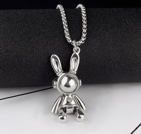 Silver rabbit titanium chain