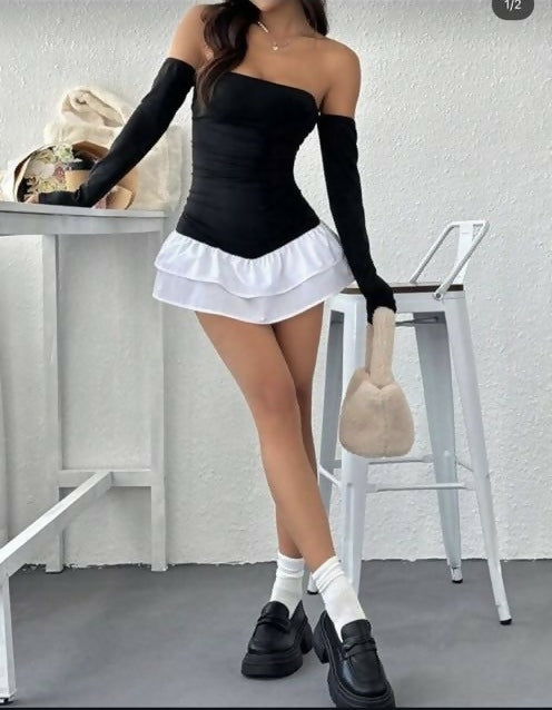 Long sleeve mini dress