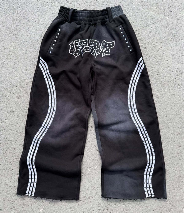 Black and white sweatpants