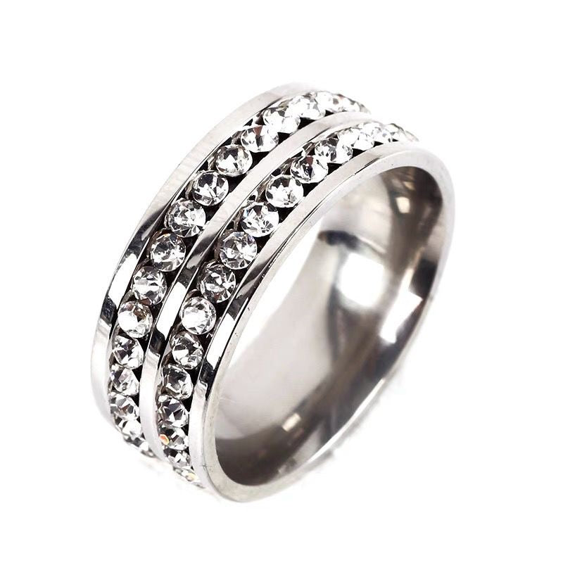 Silver bi-gem Ring