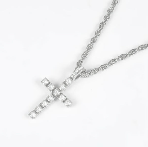 Diamond cross necklace