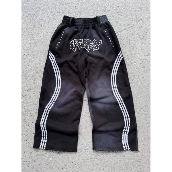 Black Panel Trackpants