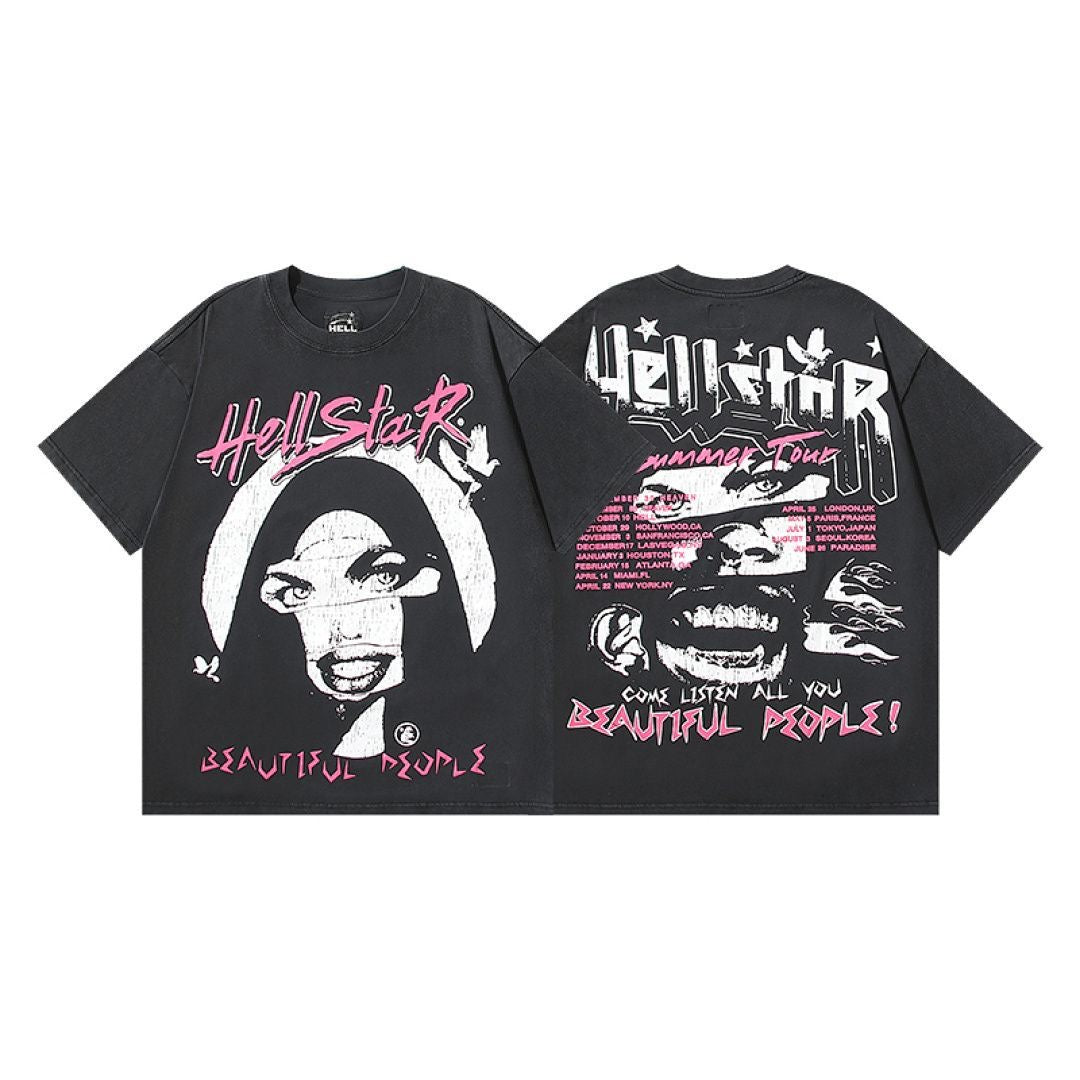 Hellstar pink graphic T-shirt