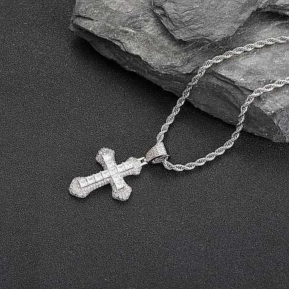 Cross with diamonds necklace
