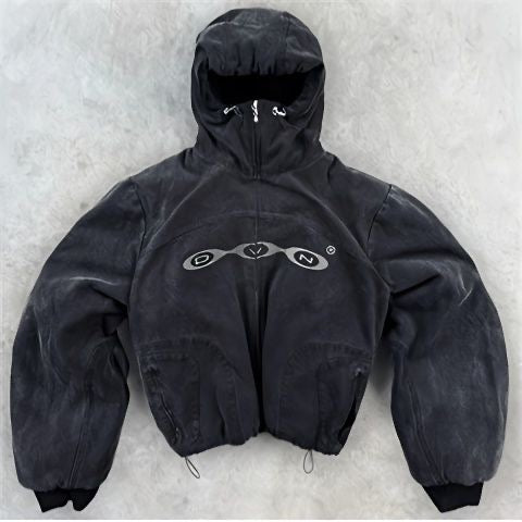 DVN black zip up hoodie
