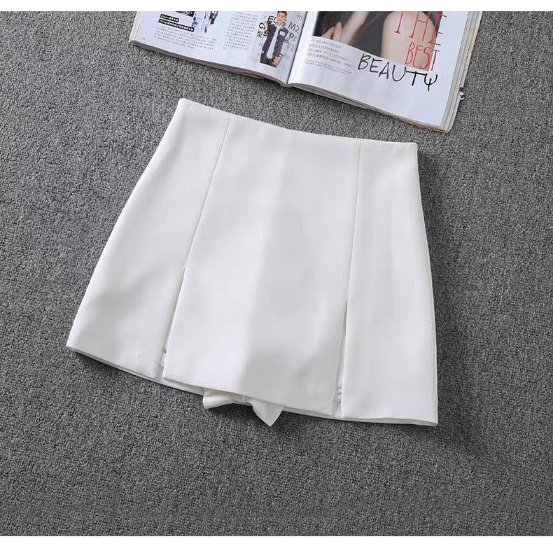 Mini suit skirt and short behind