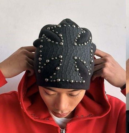Black Cross Beanie