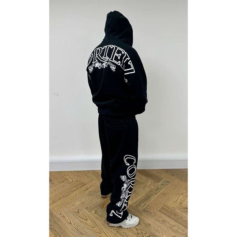 Black Corteiz Streetwear Tracksuit