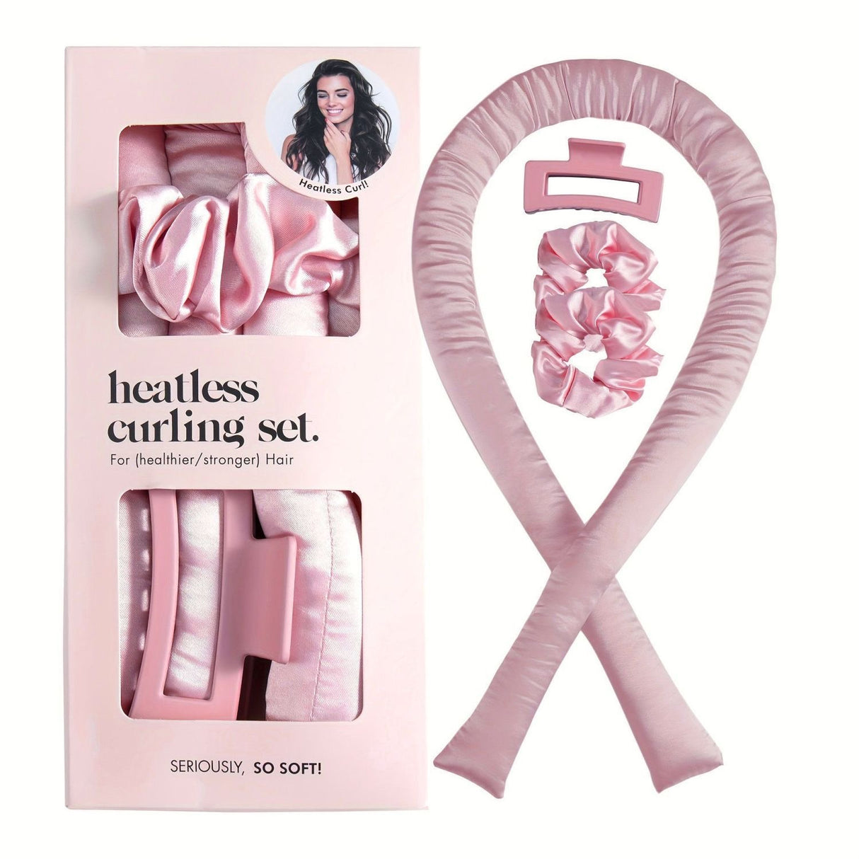 Heatless curling set