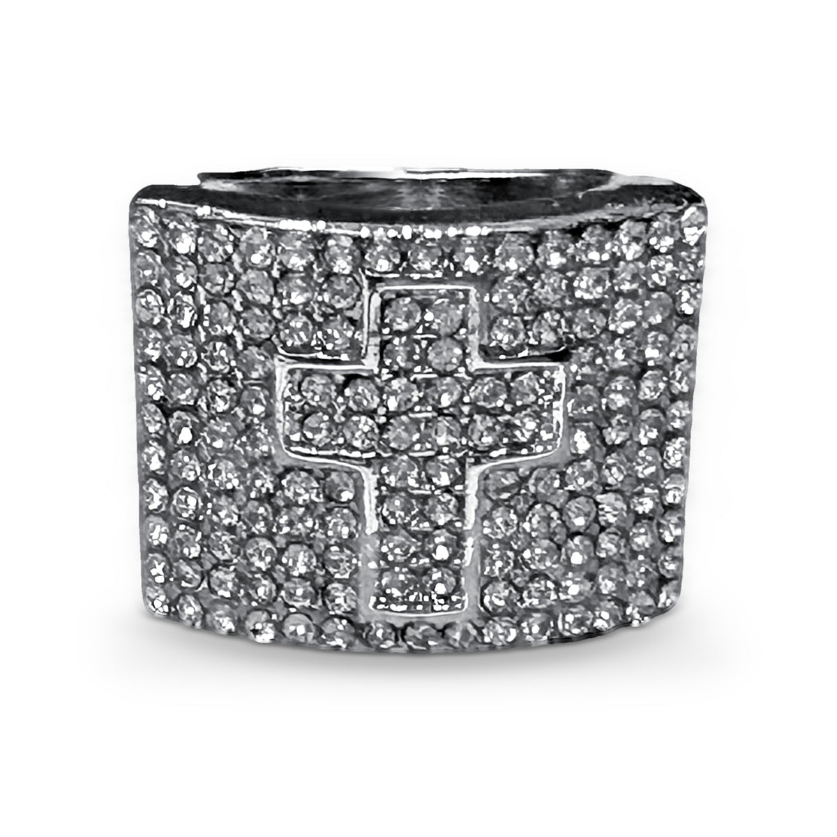 Full Pavé Crystal Block Ring