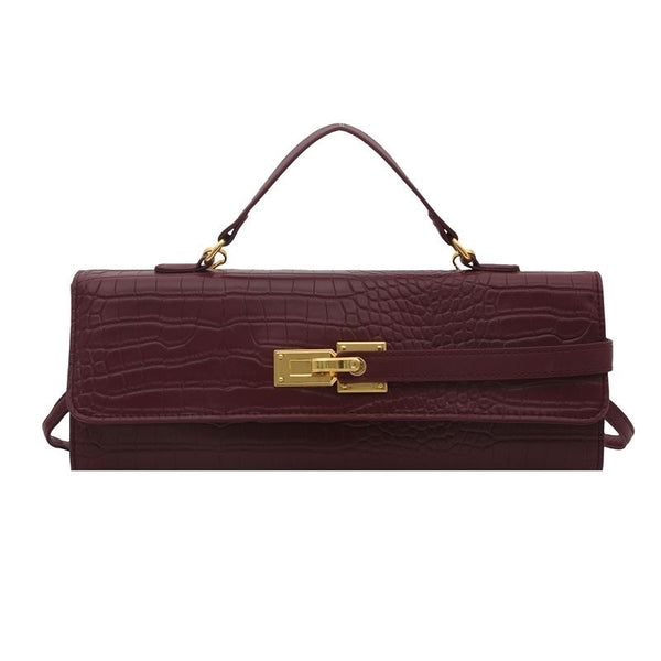 Minimalist crocodile handbag