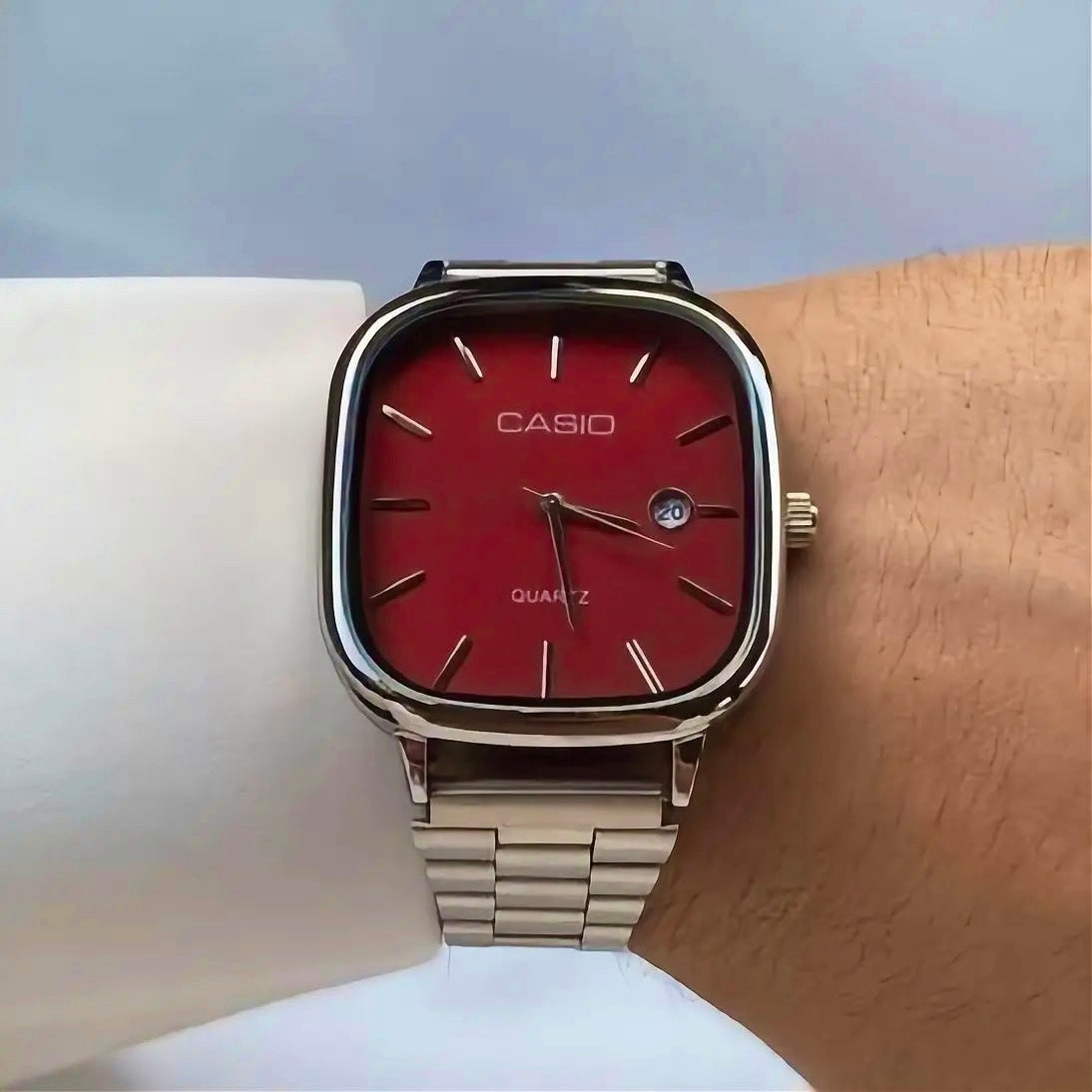 Red Casio watch