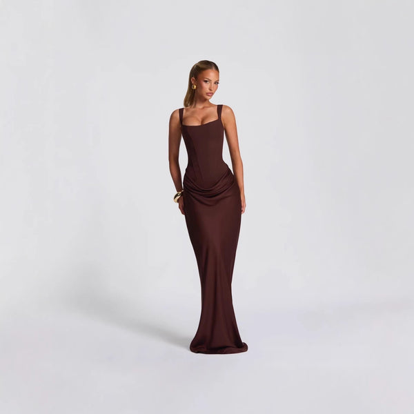 Brown cotton gown