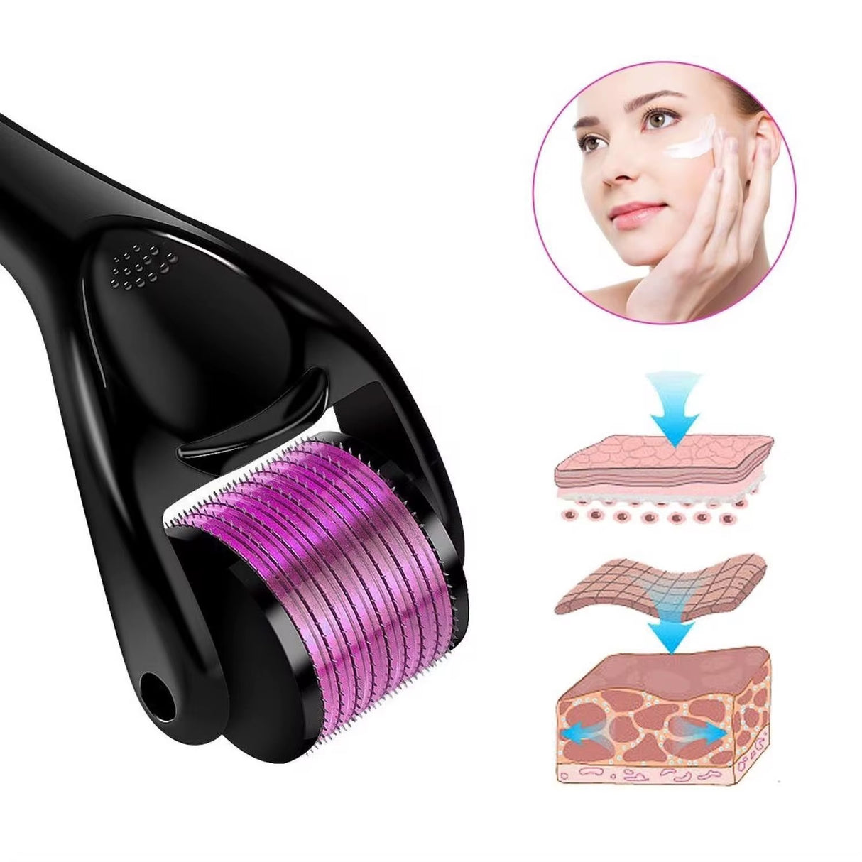 Black Derma Roller for Hair Growth
