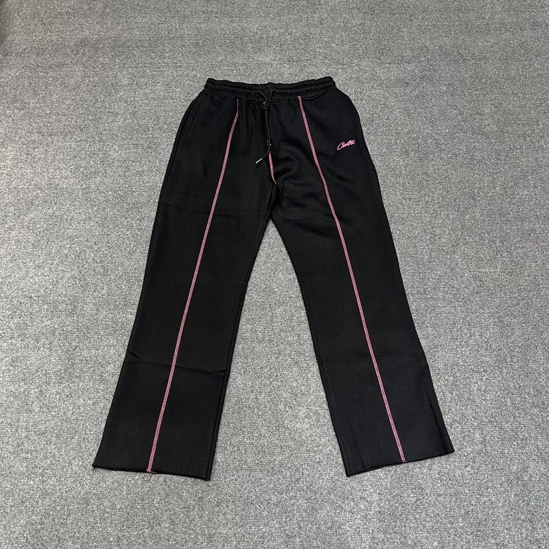 Black/pink Cortiez stitch pants
