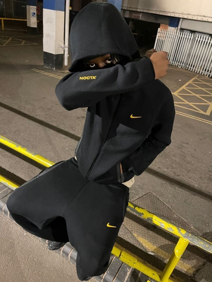 NOCTA Tech Fleece Tracksuit (Black / Yellow)