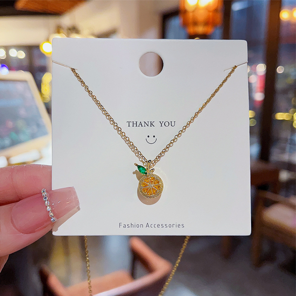 Orange design necklace