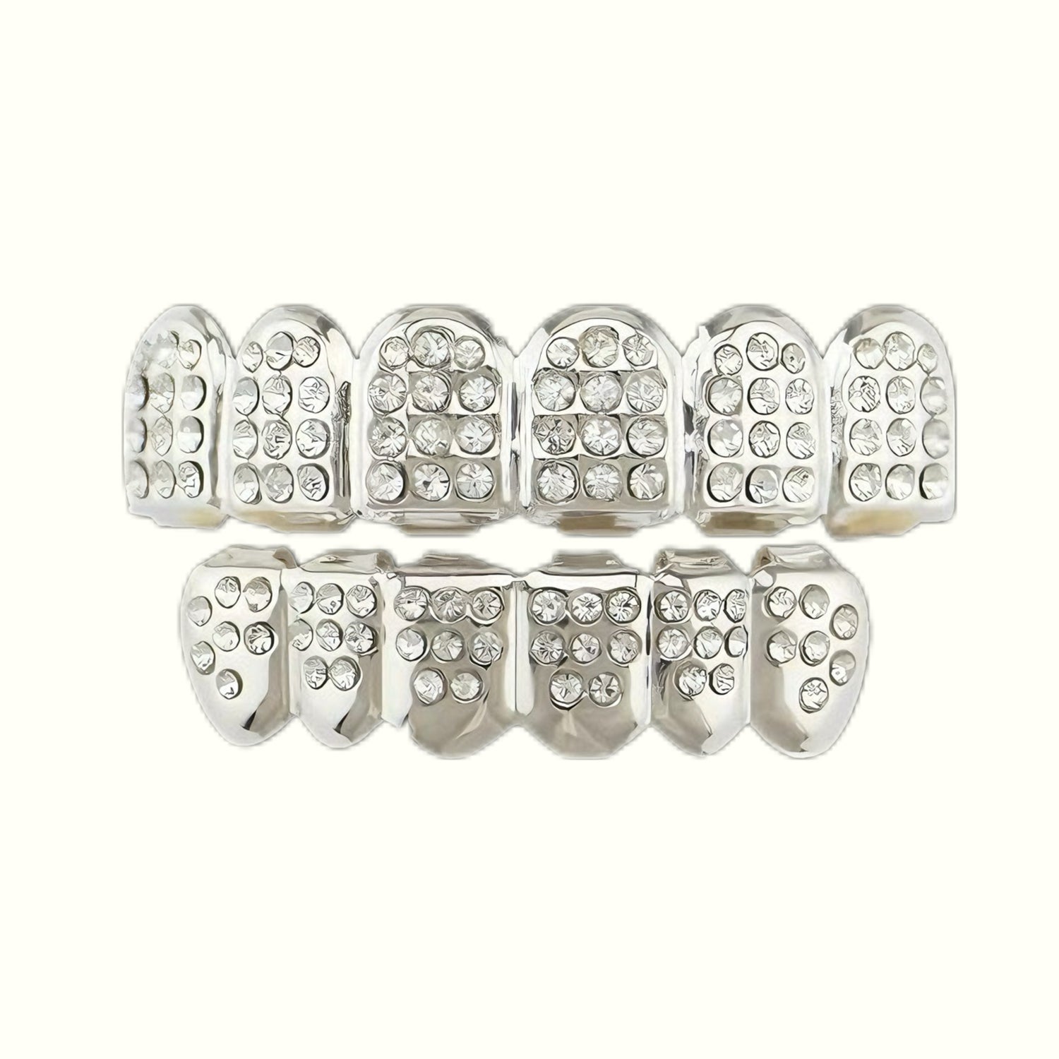 Iced-Out Silver Grills