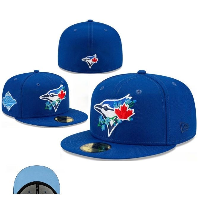 Blue fitted cap