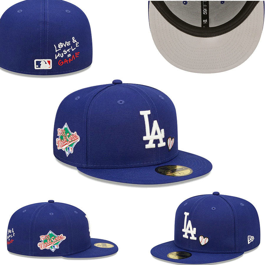 Blue LA fitted cap
