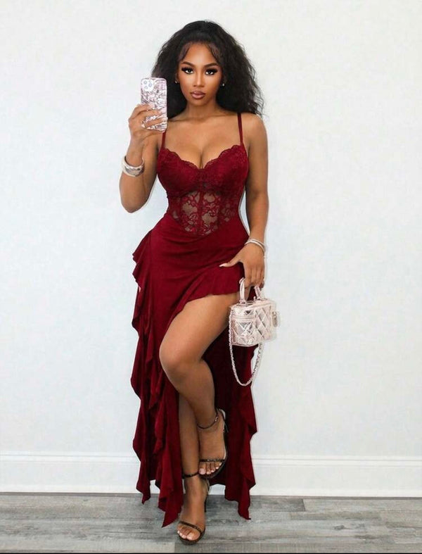 Raffled dress