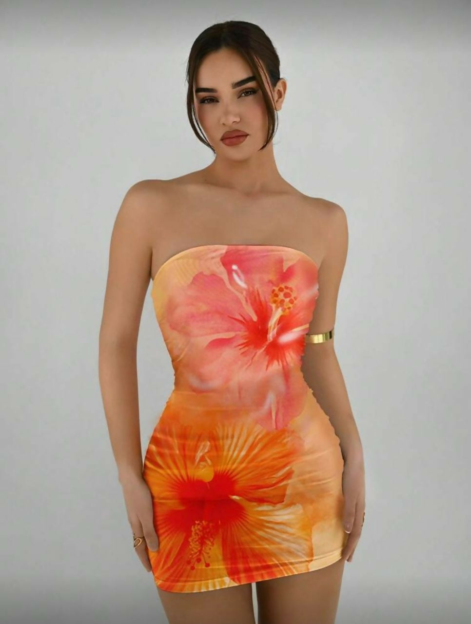 Strapless bodycon dress