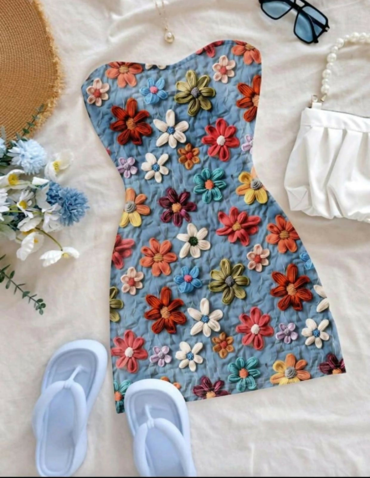 Floral boobtube dress