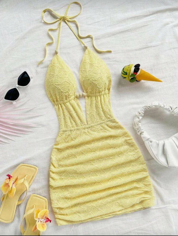 Mini tie back dress