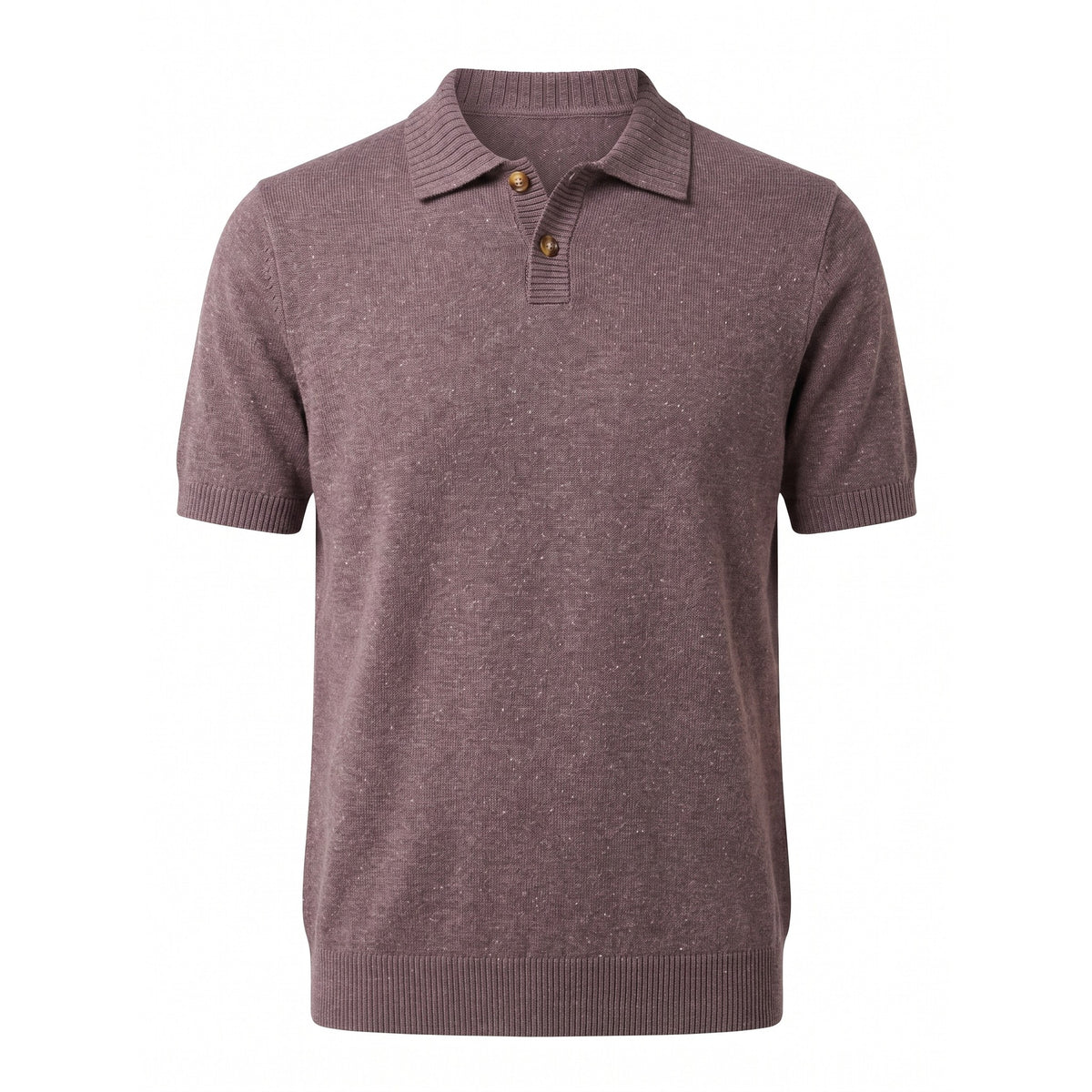 Belugga Heather Knit Polo — Mauve