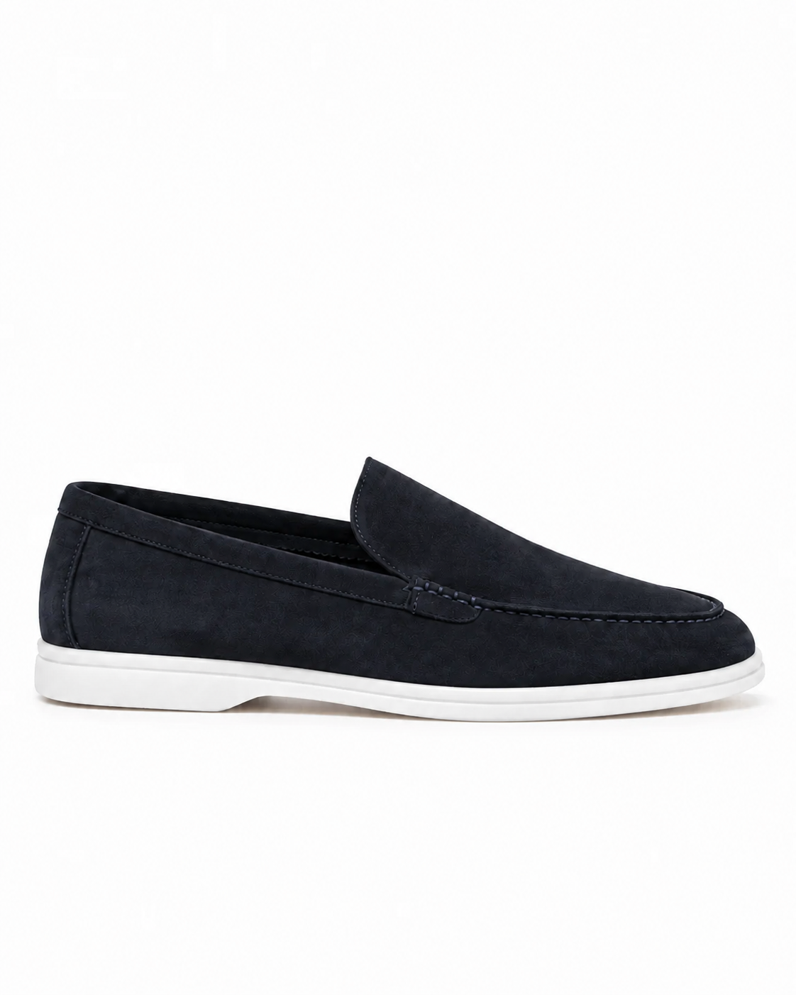 Terra Loafer — Navy Suede, White Sole