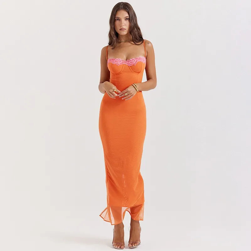 Orange Maxi dress