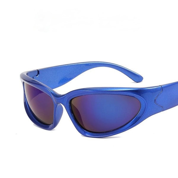 Blue Mirror Punk Sport Sunglasses