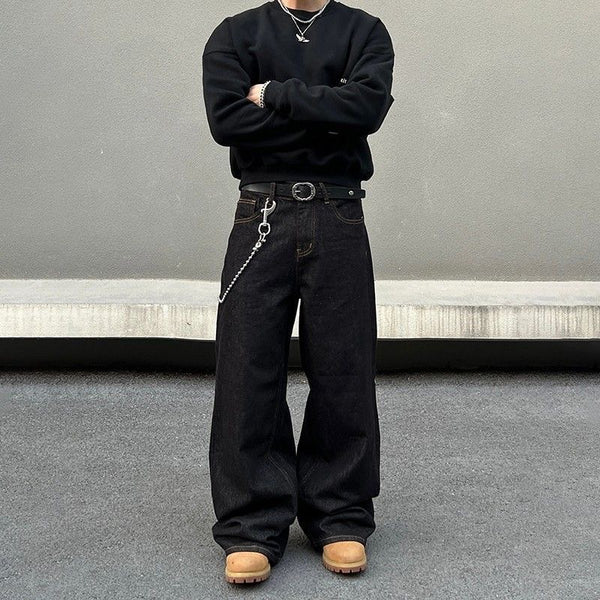 Black Wide Leg Baggy Jeans