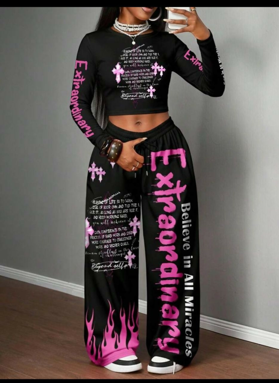 Graphic two piece