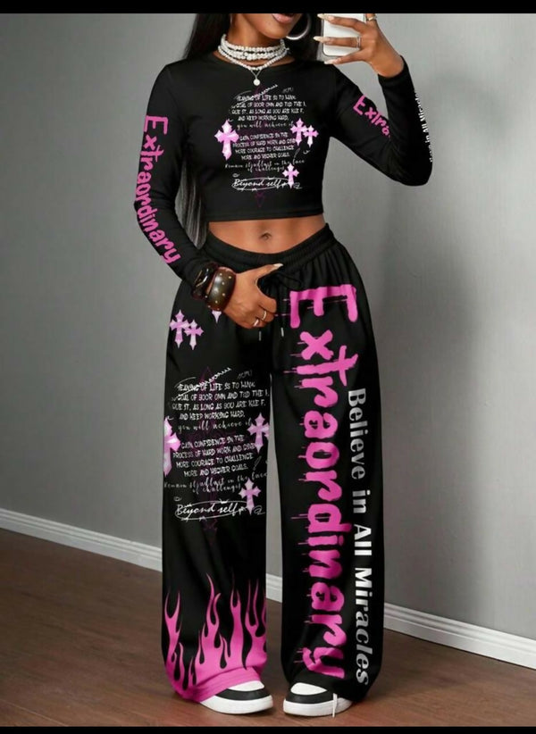 Graphic two piece