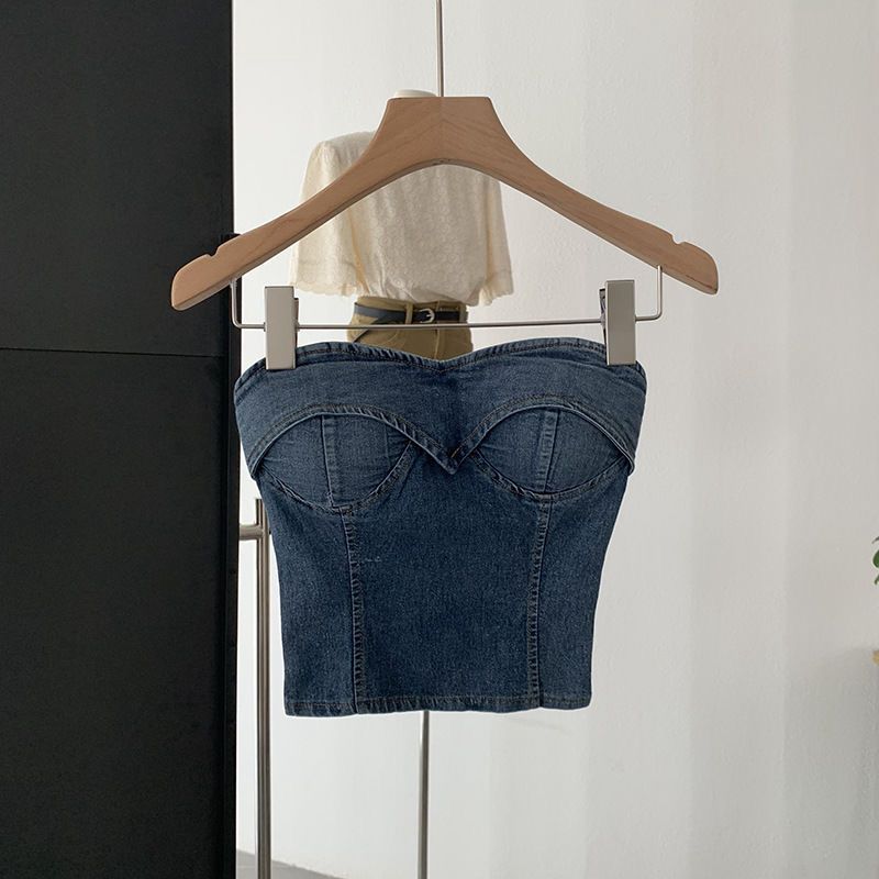 Demin Strapless Corset