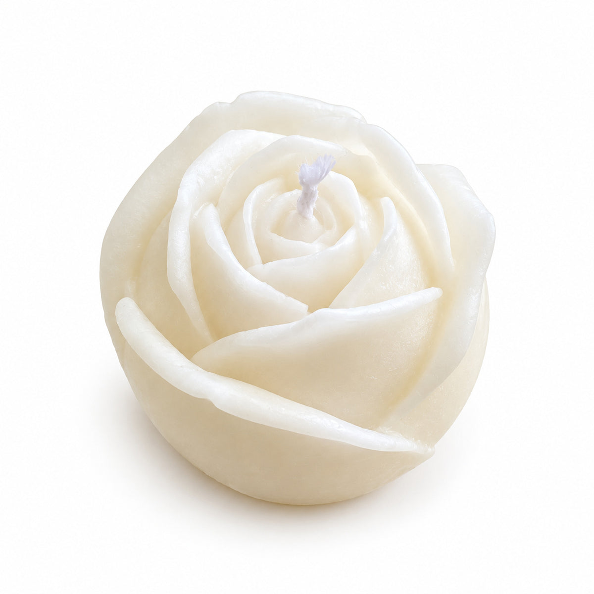 Rose – ivory rosebud-shaped candle