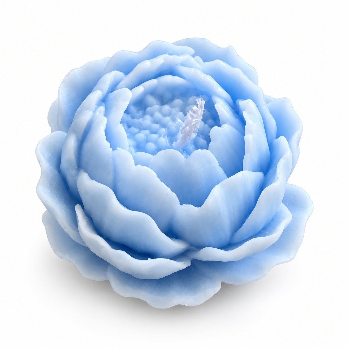 Tulip Candles – light blue layered flower candle