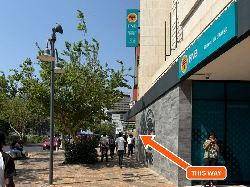 The FNB corner on Independence Avenue