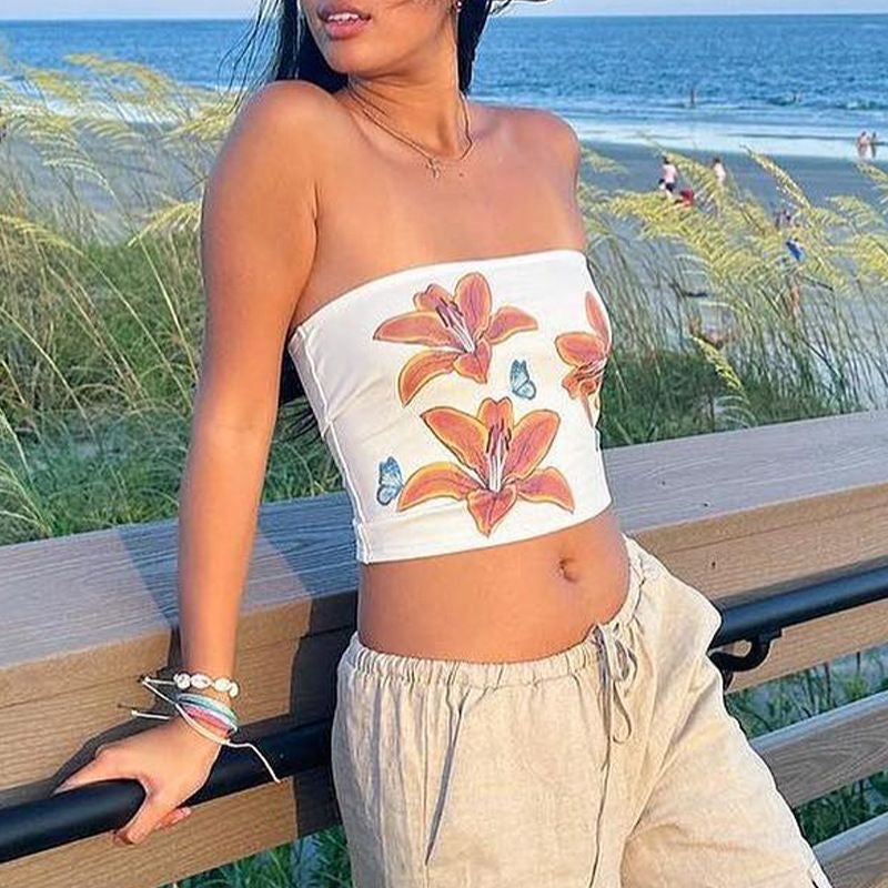Strapless Cop Top