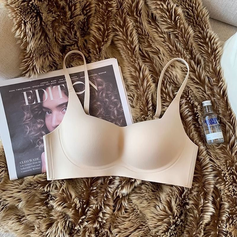 Beige seamless bra